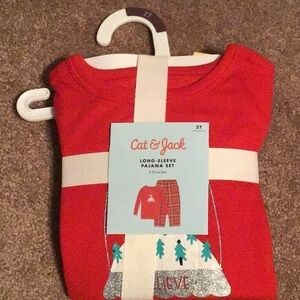 NWT Cat & Jack Christmas Holiday PJ’S Size 2T